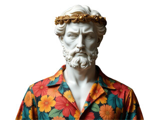 Fototapeta premium A sculpture of a person wearing a regal crown, perfect for representing leadership or royalty