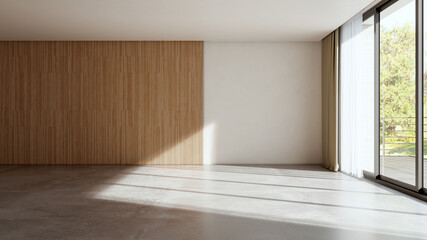 Naklejka premium Large luxury modern bright interiors Living room mockup illustration 3D rendering image