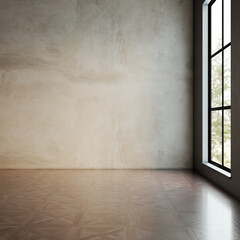 Large luxury modern bright interiors Living room mockup illustration 3D rendering image