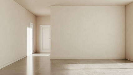 Naklejka premium Large luxury modern bright interiors Living room mockup illustration 3D rendering image