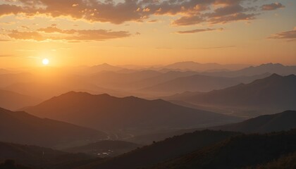 Obraz premium sunset in the mountains