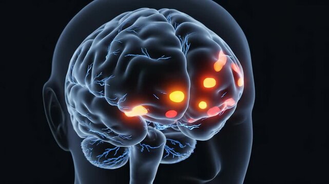 Brain activity visualization - A detailed look at neural pathways and functions.