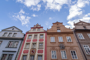 Obraz premium Buildings with colorful facades in the historic center of Prague