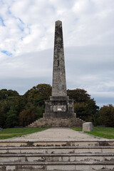 The Ross Monument granite obelisk memorial to Major General Robert Ross in Rostrevor County Down Northern Ireland