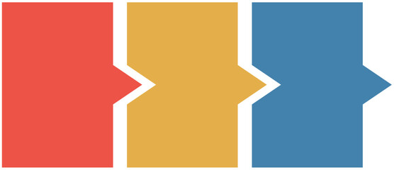 Three Colorful Blank Infographic Steps For Business Process Flow And Marketing Strategy Diagrams