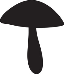  Wild Mushroom Silhouette Vector Illustration
