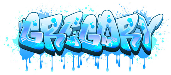 Gregory - Graffiti Styled Urban Street Art Tagging Name Design