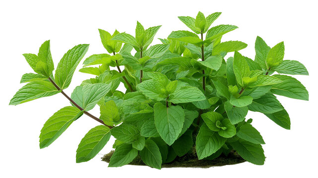 Bush of peppermint ,herb,Flower bush shrub tree plant isolated tropical .