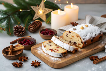 Classic Fruit Bread for Christmas Celebration.