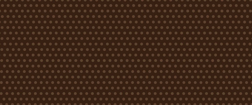 Vertical abstract seamless pattern with brown polka dots on dark brown background. brown dots on dark brown background. background pattern coffee