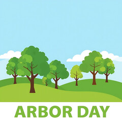 Vector illustration of a Background for Arbor Day 