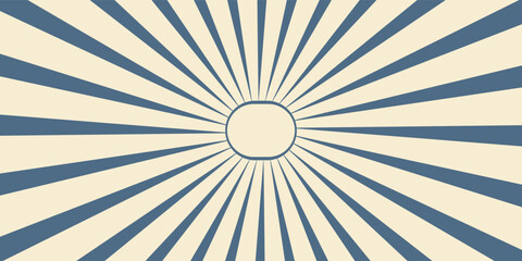 Circus vintage tent poster frame. Retro sun rays border. Vintage starburst poster. Star burst radial lines texture and rectangle frame. Circus, carnival, summer fair border. Vector illustration. © roni