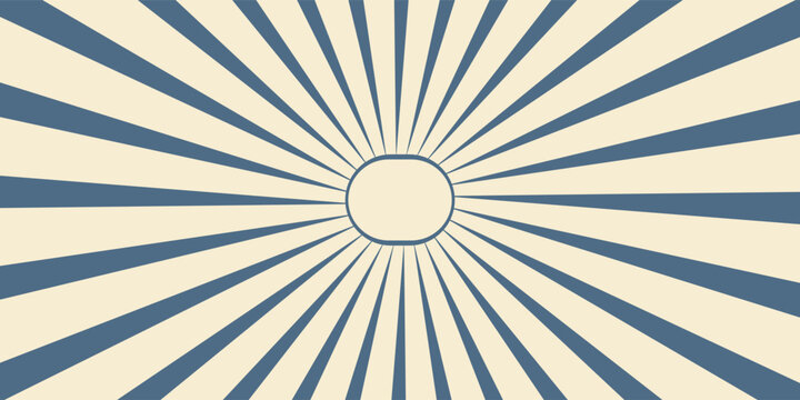 Circus vintage tent poster frame. Retro sun rays border. Vintage starburst poster. Star burst radial lines texture and rectangle frame. Circus, carnival, summer fair border. Vector illustration.