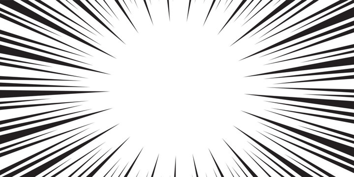 Fast speed lines on white background. Anime comic speed lines movement effect. Vector illustration.