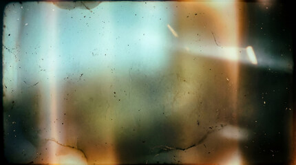 Vintage Film Light Leak Abstract Background with Dust and Grain