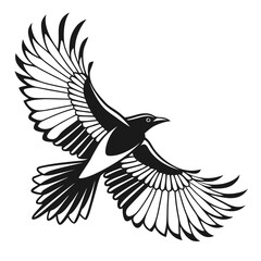 Obraz premium Eagle vector illustration with wings spread flying