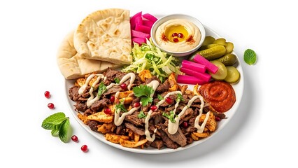 Delicious Middle Eastern Shawarma Platter