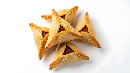 Golden Brown Pastry Triangles with Rich Filling