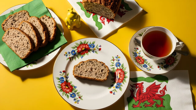 St david's day traditional welsh tea and bara brith celebration