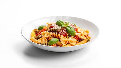 Delicious Pasta in a White Bowl