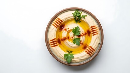 Hummus Dip with Olive Oil and Parsley
