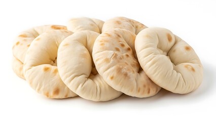 Freshly Baked Bread Rolls on White Background