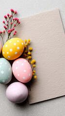 Blank card with a bunch of eggs on it