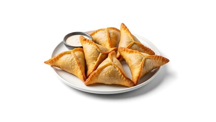 Plate of Golden Fried Dumplings