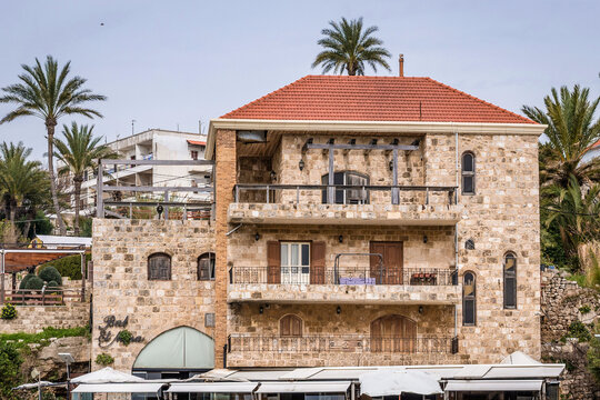 Harbor of Byblos historic city in Keserwan-Jbeil Governorate, Lebanon