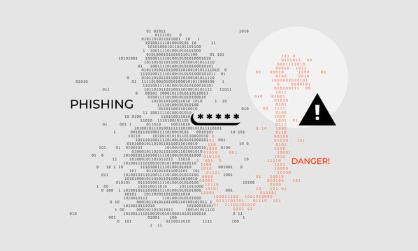 Anonymous hacker figure and phishing hook made of binary code. Mobile smartphone interface showing data theft and cyber crime threat. Professional visual for privacy protection and security alert
