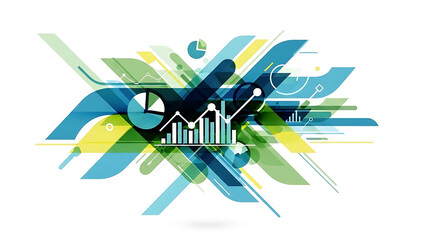 Abstract data visualization design with a modern touch