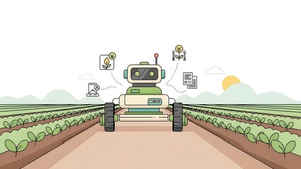 Robot autonomously monitors crops in a field for precision agriculture
