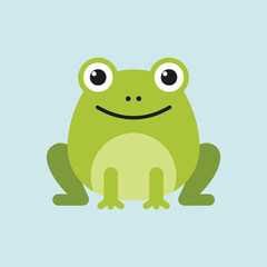 Obraz premium Happy Cartoon Frog