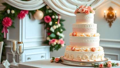 wedding cake with candles