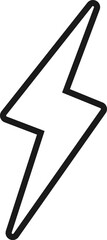 Lightning bolt icon. Vector. Line style.