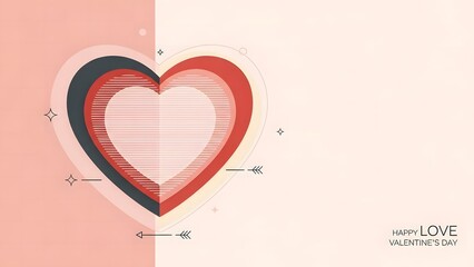 Layered heart design for valentine's day celebration