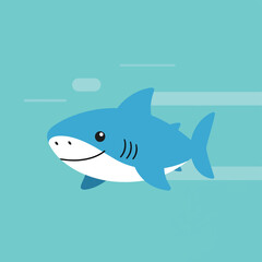 Obraz premium Smiling Shark Swimming