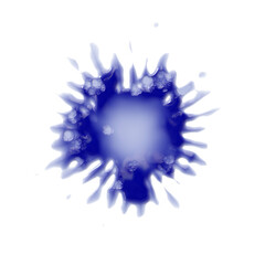 Fototapeta premium Melt circle paint drip, splash with drops, liquid shape graffiti blob isolated on background.