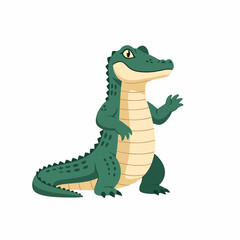 Fototapeta premium Cartoon Alligator Standing