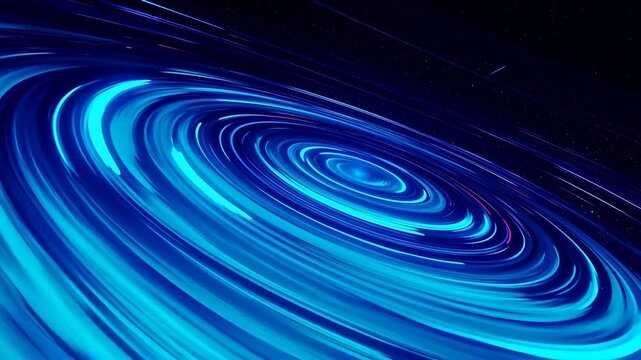 Abstract spiral light pattern in space