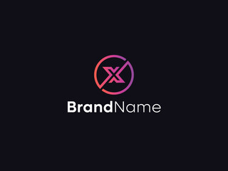 Gradient X Letter Logo