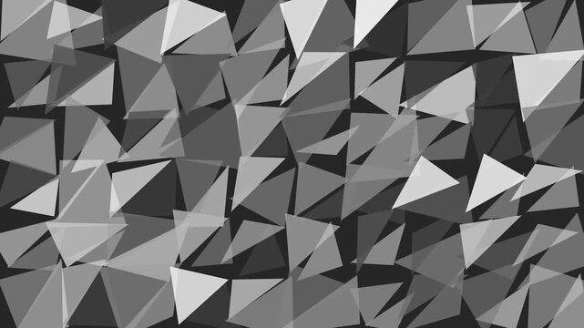 Geometric Harmony: An abstract composition of multifaceted triangular forms, arranged in a seamless array of subtle tones, creating a dynamic interplay of light and shadow.