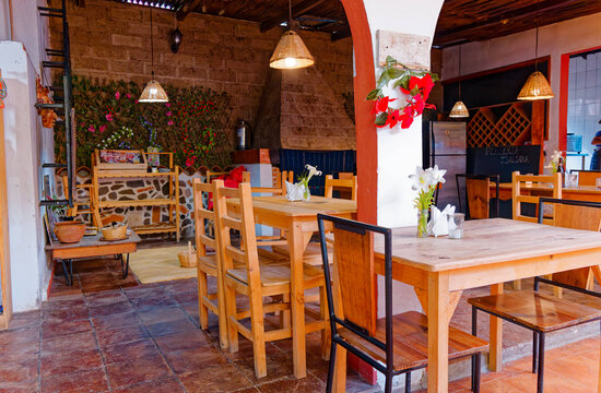 tables in a restaurant in San Marcos