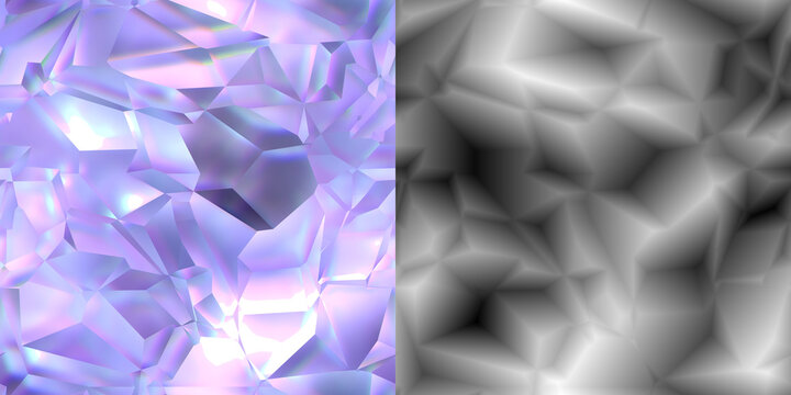 Purple polished amethyst quartz crystals. Quartz background via an alpha channel.