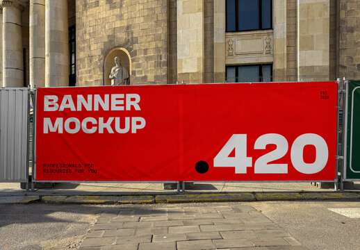 Front View Banner Mockup