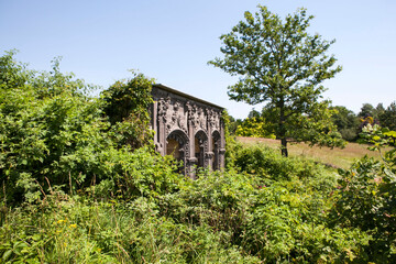 Gothic grotto at the Orekhovno estate. Orekhovno village, Pustoshkinsky district, Pskov region, Russia