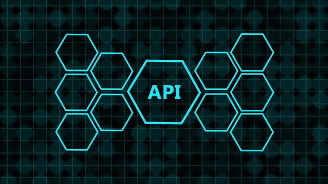 API - Internet, business, Technology and network concept. Application Programming Interface. Software development tool. API concept video.