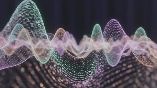 Abstract Waves Visualizing Radio Frequency Information