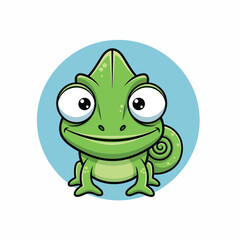 Happy Cartoon Chameleon
