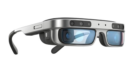 A sleek and modern pair of smart glasses with futuristic design